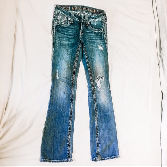 Rock Revival Washed Flared Jeans - Picture 3 of 3
